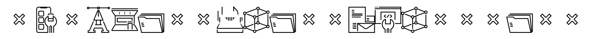 Square Line Icons Design